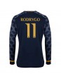 Real Madrid Rodrygo Goes #11 Replika Borta Kläder 2023-24 Långärmad